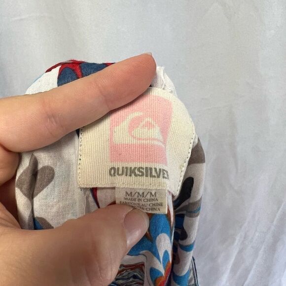 Quicksilver Dress Bird Print Swim Cover Up Size M - Picture 4 of 5